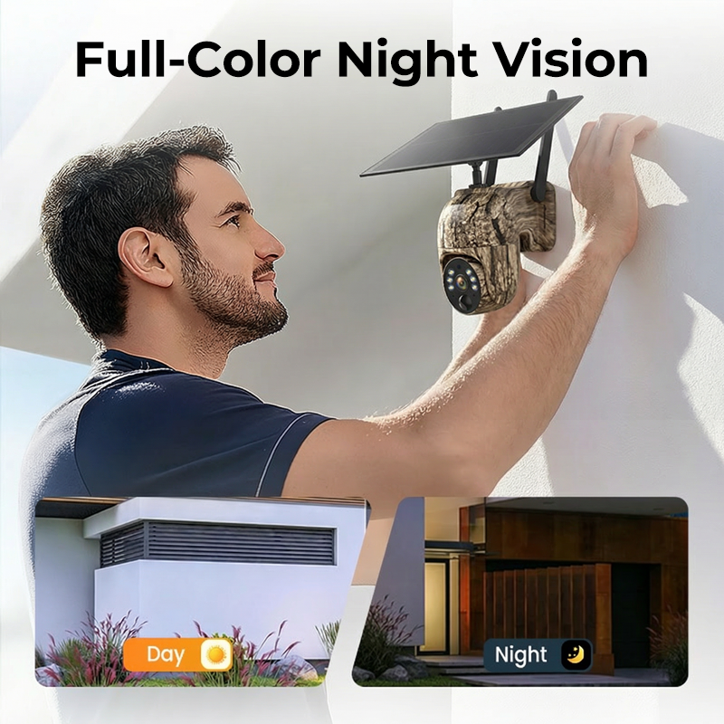 🥳2026 HOT SALE🥳💞50K+ SOLD!🏠⚡ 50% OFF! 4MP Solar PTZ Camera – 355° pan & tilt, eliminates blind spots. Built-in battery, solar rechargeable. Two-way talk, instant alerts. Tough enough for any weather. 🌧️🛡️