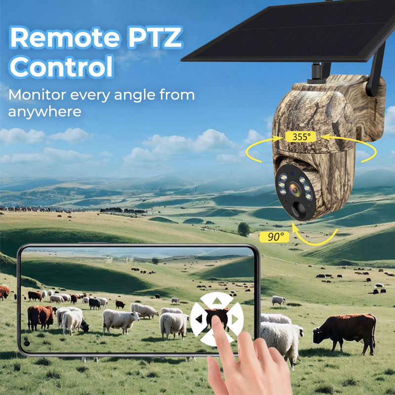 🥳2026 HOT SALE🥳💞50K+ SOLD!🏠⚡ 50% OFF! 4MP Solar PTZ Camera – 355° pan & tilt, eliminates blind spots. Built-in battery, solar rechargeable. Two-way talk, instant alerts. Tough enough for any weather. 🌧️🛡️