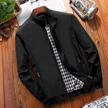 📢📢50% OFF !! ⏰Men's Classic Stand Collar Jacket with Checkered Lining