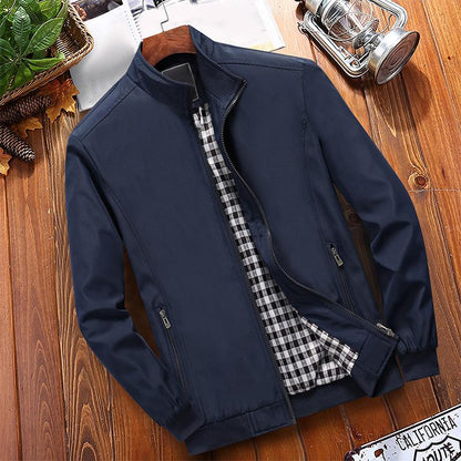 📢📢50% OFF !! ⏰Men's Classic Stand Collar Jacket with Checkered Lining