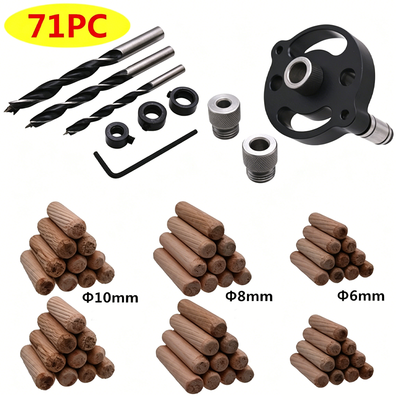 Self-Centering Dowel Jig Kit for Woodworking