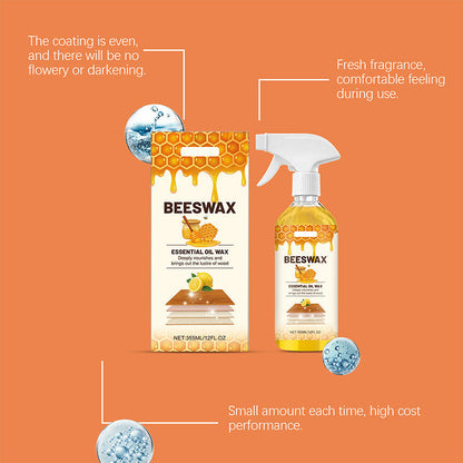 🪵 LIMITED-TIME 50% OFF! ✨ All-in-One Wood Beeswax Spray – 355ml, Cleans, Nourishes, Polishes 🌿