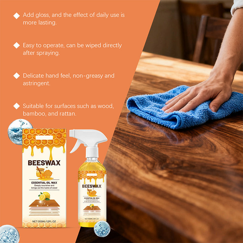 🪵 LIMITED-TIME 50% OFF! ✨ All-in-One Wood Beeswax Spray – 355ml, Cleans, Nourishes, Polishes 🌿