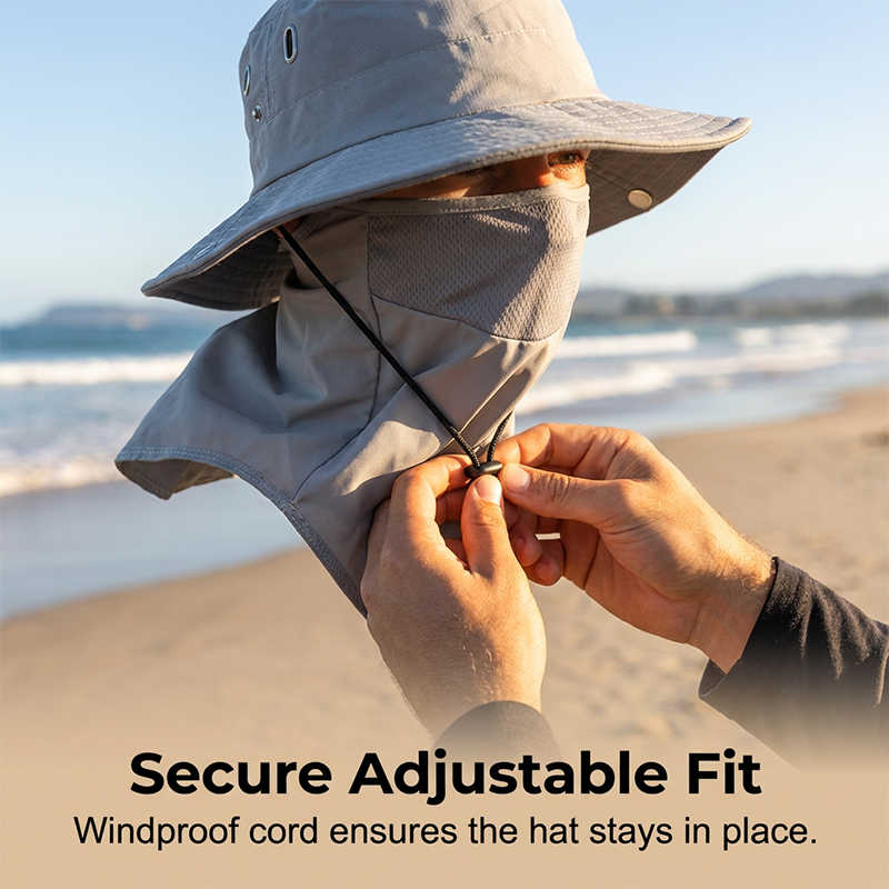🧢 50% OFF NOW ! ⚡ Breathable Fisherman Hat with Detachable Face Mask – Sun Protection, Ventilated & Removable Mask Design ☀️