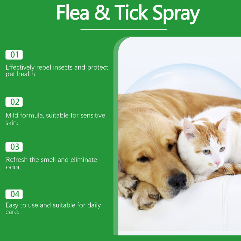 💜LAST DAY -BUY 2 GET 1 FREE💜50K+ SOLD!✨🐶🐱Natural Flea & Tick Spray for Dogs and Cats
