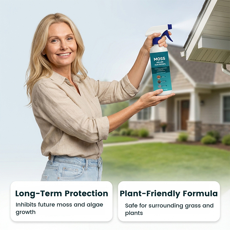 🌟LAST DAY BUY 2 GET 1 FREE!!🌧️ Multi-Surface Roof Moss & Algae Cleaner Spray – Spray, Rinse, and Watch It Shine! 🏠✨ Tough on moss, gentle on plants – a cleaner roof in minutes. 🌿💧