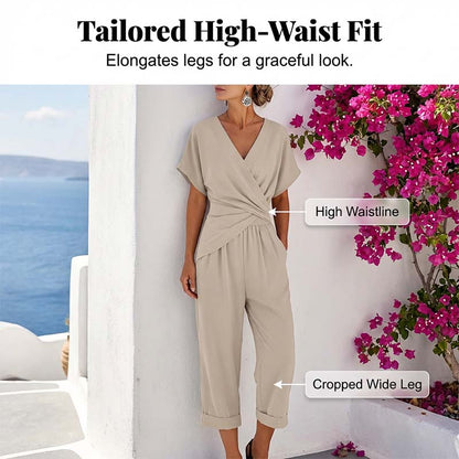 🎁2026 New arrivals 50% OFF💥💃 Elegant V-neck and waist accent – instantly create a feminine look!