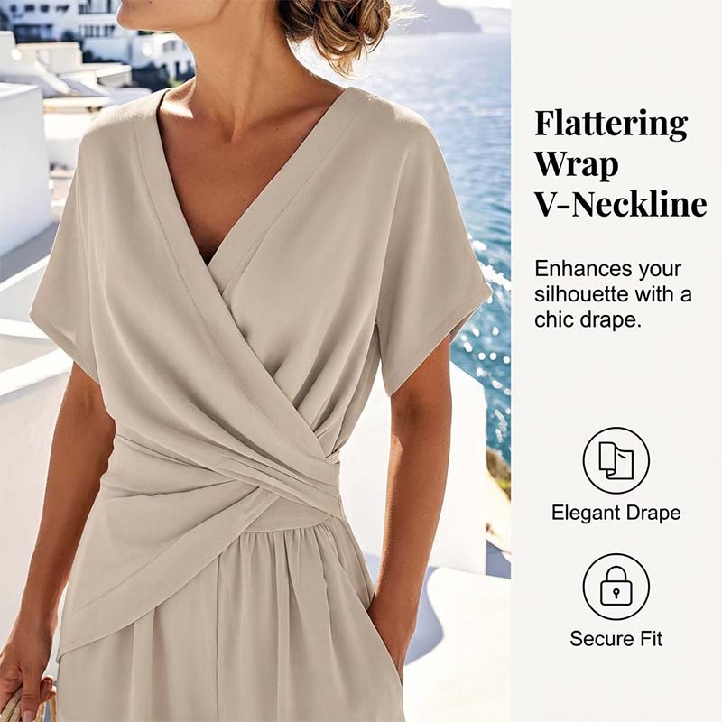 🎁2026 New arrivals 50% OFF💥💃 Elegant V-neck and waist accent – instantly create a feminine look!