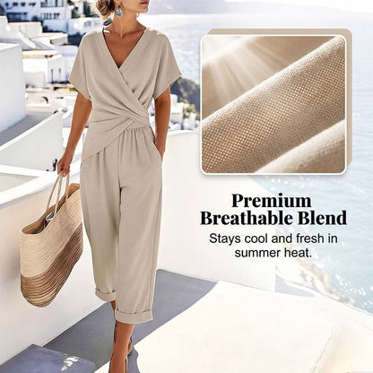 🎁2026 New arrivals 50% OFF💥💃 Elegant V-neck and waist accent – instantly create a feminine look!