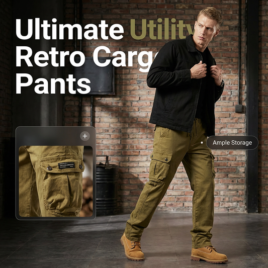 🥳2026 HOT SALE🥳💞50K+ SOLD!🌿✨ 50% OFF! Men's Retro Multi-Pocket Cargo Pants