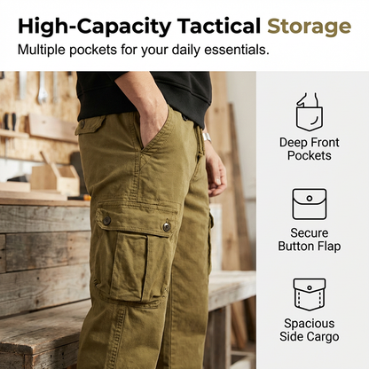 🥳2026 HOT SALE🥳💞50K+ SOLD!🌿✨ 50% OFF! Men's Retro Multi-Pocket Cargo Pants
