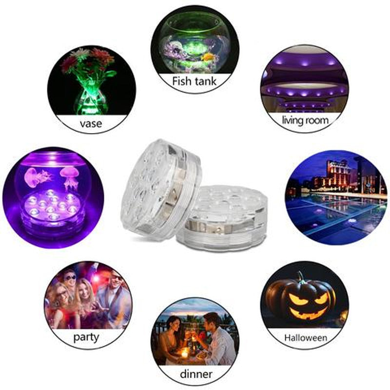🏖️Summer Hot Sell 50% OFF🌞⚡50K+ SOLD!🌞🌊Submersible Waterproof Remote Control LED Lights for Pool