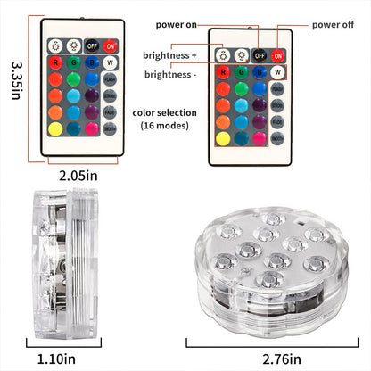 🏖️Summer Hot Sell 50% OFF🌞⚡50K+ SOLD!🌞🌊Submersible Waterproof Remote Control LED Lights for Pool
