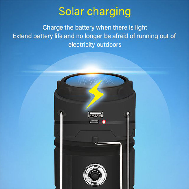 🔥LAST DAY SALE - 50% OFF🎁💡Solar Collapsible Portable LED Camping Lantern⚡