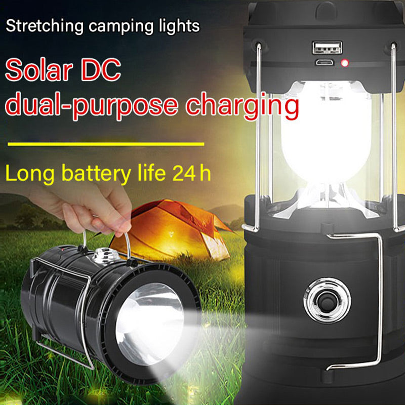 🔥LAST DAY SALE - 50% OFF🎁💡Solar Collapsible Portable LED Camping Lantern⚡