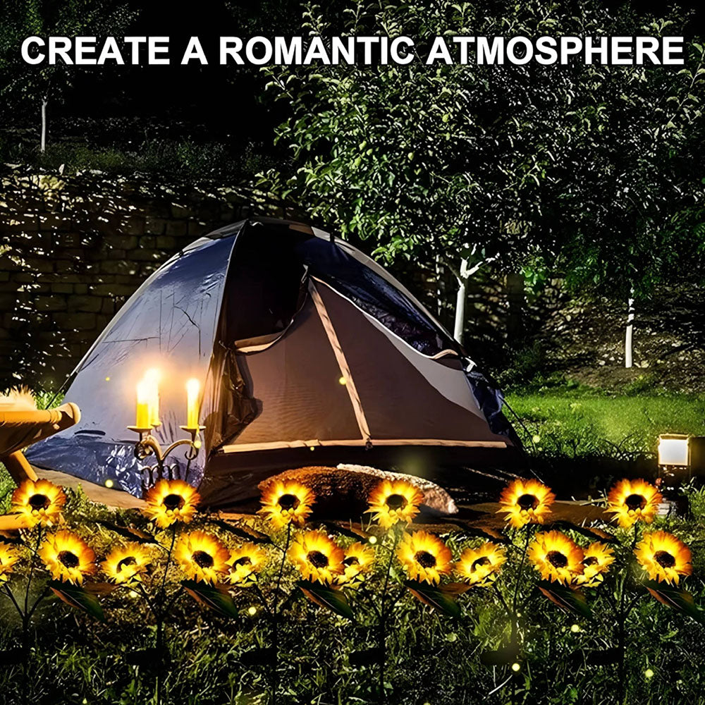 Solar Powered LED Flower Lawn Lamp